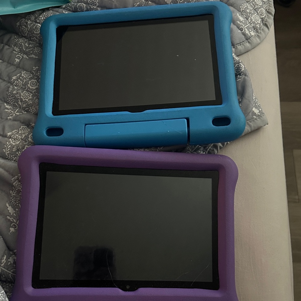 Kids' Blue and Purple Tablets with cases